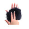 Sex And Mischief Cougar Spiked Sensory Glove Navy Blue Furry Glove
