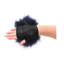 Sex And Mischief Cougar Spiked Sensory Glove Navy Blue Furry Glove