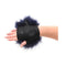 Sex And Mischief Cougar Spiked Sensory Glove Navy Blue Furry Glove