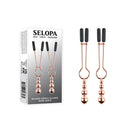 Selopa Beaded Nipple Clamps Rose Gold Nipple Clamps Set Of 2