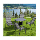 Set of 6 Outdoor PE Wicker Stackable Chairs for Garden Yard Deck Lawn