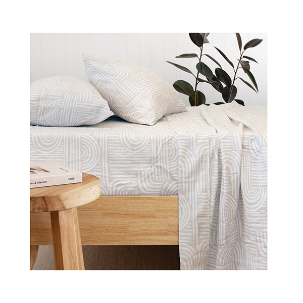 Bambury Bowie Flannelette Sheet Set