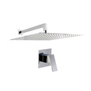 16 Inch Rain Shower Head Stainless Steel Square Wall Shower Arm 400Mm
