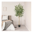 182Cm Artificial Olive Tree In Cement Pot With Leaves And Fruits