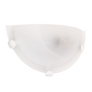 Alabaster Glass Wall Light With White Clips