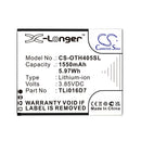 Cameron Sino Cs Oth405Sl 1550Mah Battery For Alcatel Ot 4055U Mobile