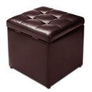 40Cm Pu Leather Cube Storage Ottoman With Lid