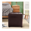 40Cm Pu Leather Cube Storage Ottoman With Lid