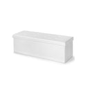 Tufted Faux Leather Folding Storage Ottoman Bench White
