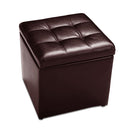40Cm Pu Leather Cube Storage Ottoman With Lid
