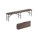 Portable Folding Table With Rattan Like