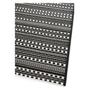 Outdoor Polypropylene Black And White Rug 80Cmx150Cm