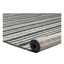 Stripe Anthracite Palm Beach Rug 155Cmx220Cm
