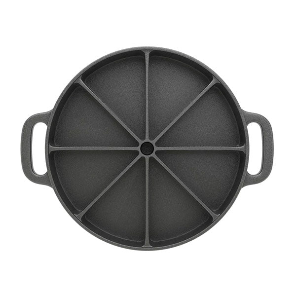Round Cast Iron Baking Wedge Pan Cornbread Baking Dish With Handle