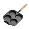 Soga 4 Mold Cast Iron Breakfast Omelette Non Stick Fry Pan