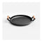 Soga 2X 35Cm Cast Iron Frying Pan Skillet Sizzle Fry Wooden Handle