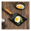 Cast Iron Tamagoyaki Japanese Omelette Egg Fry Skillet Wooden Handle