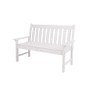 Outdoor All Weather Hdpe Patio Bench With High Backrest For 2 Person
