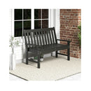 Outdoor All Weather Hdpe Patio Bench With High Backrest For 2 Person