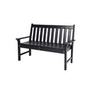 Outdoor All Weather Hdpe Patio Bench With High Backrest For 2 Person