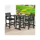 Patio Adirondack Bar Chairs Set Of 2 With Wide Armrests And Footrest