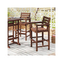 Patio Adirondack Bar Chairs Set Of 2 With Wide Armrests And Footrest