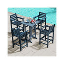Patio Adirondack Bar Chairs Set Of 2 With Wide Armrests And Footrest