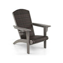 Patio Adirondack HDPE Lounge Chair With Rattan Padded Seat And Back