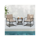 2 Pieces Furniture Outdoor Dining Chairs With Seat And Backrest