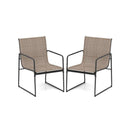 2 Pieces Furniture Outdoor Dining Chairs With Seat And Backrest