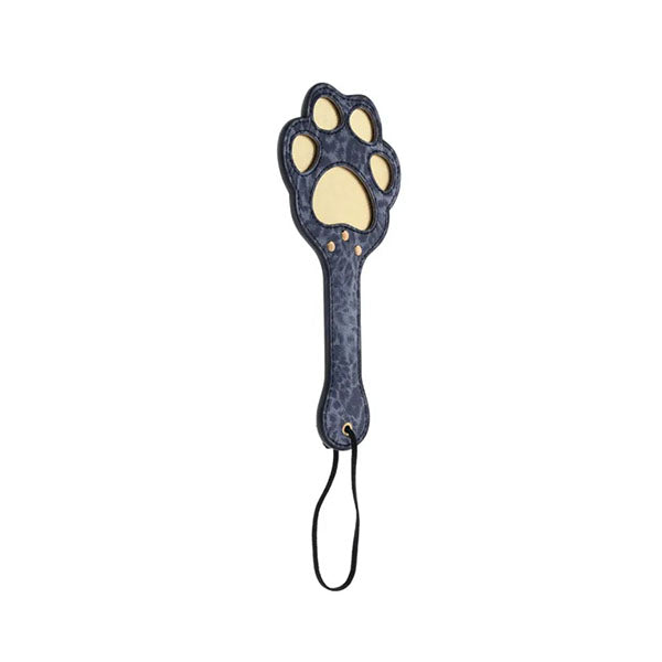 Sex And Mischief Cougar Paw Paddle Navy Blue Gold Spanking Paddle