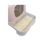 Cat Litter Box Fully Enclosed Kitty Coffee And Grey
