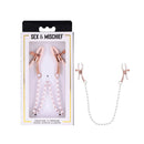 Sex And Mischief Peaches N Creame Pearl Nipple Clamps Peach Restraints