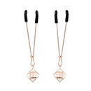 Sex And Mischief Brat Pearl Nipple Clips Rose Gold Set Of 2