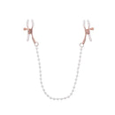Sex And Mischief Peaches N Creame Pearl Nipple Clamps Peach Restraints