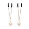 Sex And Mischief Brat Pearl Nipple Clips Rose Gold Set Of 2