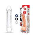 Size Up 3 Inch See Thru Penis Extender with Ball Clear Penis Sleeve