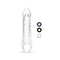 Size Up 3 Inch See Thru Penis Extender with Ball Clear Penis Sleeve