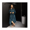 Bambury Channel Fleece Robe Petrol