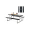 Folding Picnic Table With 2 Benches With Metal Frame And Tabletop
