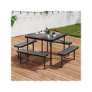 Picnic Square Table Bench Set Outdoor