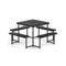 Picnic Square Table Bench Set Outdoor