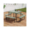 Picnic Square Table Bench Set Outdoor