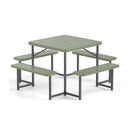Picnic Square Table Bench Set Outdoor