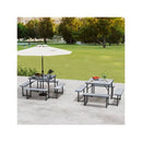 Picnic Square Table Bench Set Outdoor