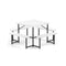 Picnic Square Table Bench Set Outdoor