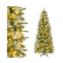 190Cm Flocked Christmas Tree With Pine Needles