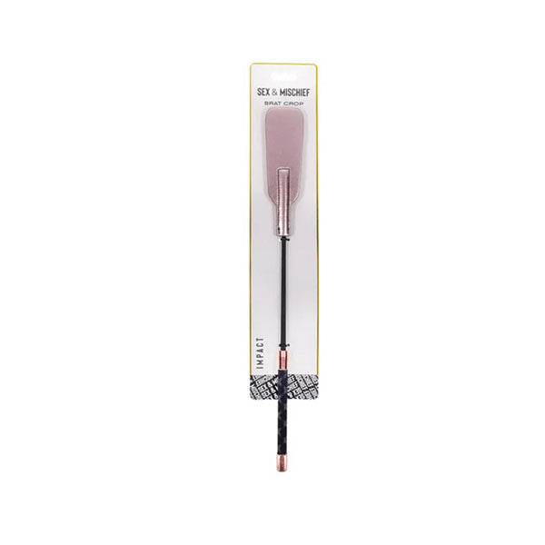 Sex And Mischief Brat Crop Rose Gold 47 Cm Crop Whip