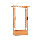 Raised Garden Bed With Arch Trellis For Vine Climbing Plant Flower