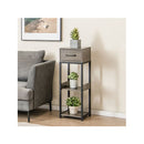 3 Tier Indoor Corner Tall Plant Stand With Drawer
